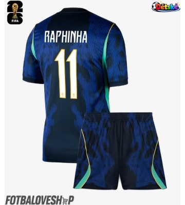 Brazílie Raphinha Belloli #11 Dětské Venkovní Dres MS 2026 Krátký Rukáv (+ trenýrky)